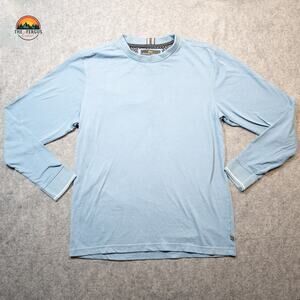 Nickel & Iron T-Shirt Blue Cotton Long Sleeve Crew Neck Pullover Men's Size S/P